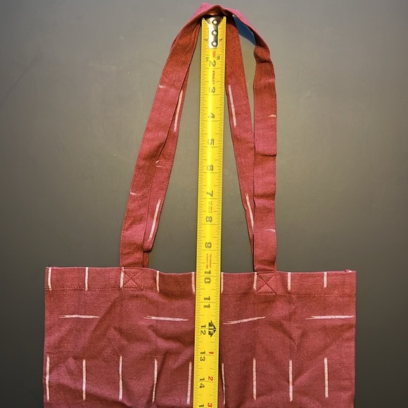 100% Organic Cotton Red/White Tote Bag by MATTER Prints NWT, Never Opened - Picture 7 of 8